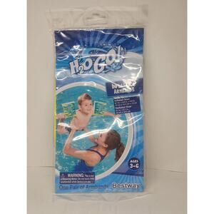 H2O Go! Inflatable Swim Armbands Ages 3-6 Blue Dolphin Design From Bestway